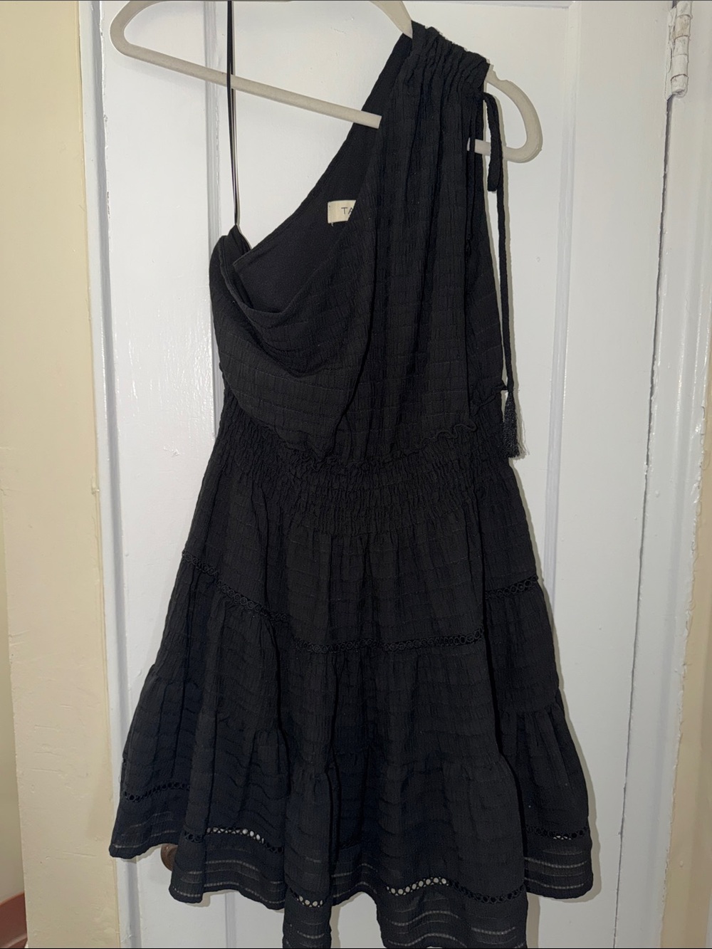 Black One-Shoulder Women's Dress